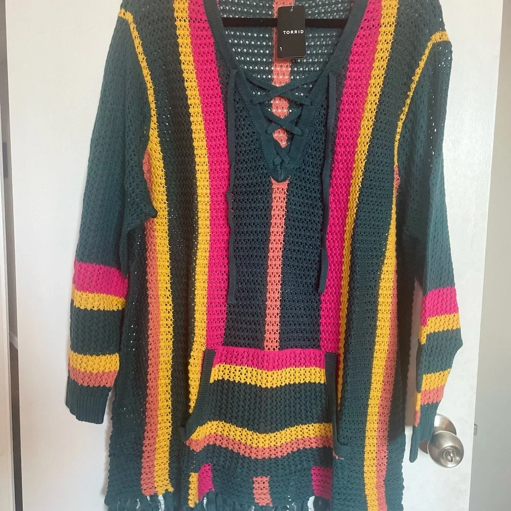 Torrid Pullover Striped V-Neck Sweater - Sizes 1X, 2X, 3X - Picture 4 of 13